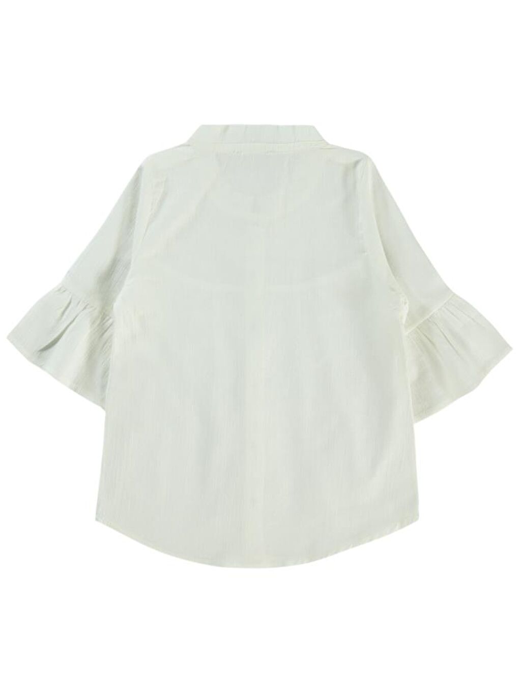 Beyaz Girls Valon Kol 6-9 Yaş Gömlek-1