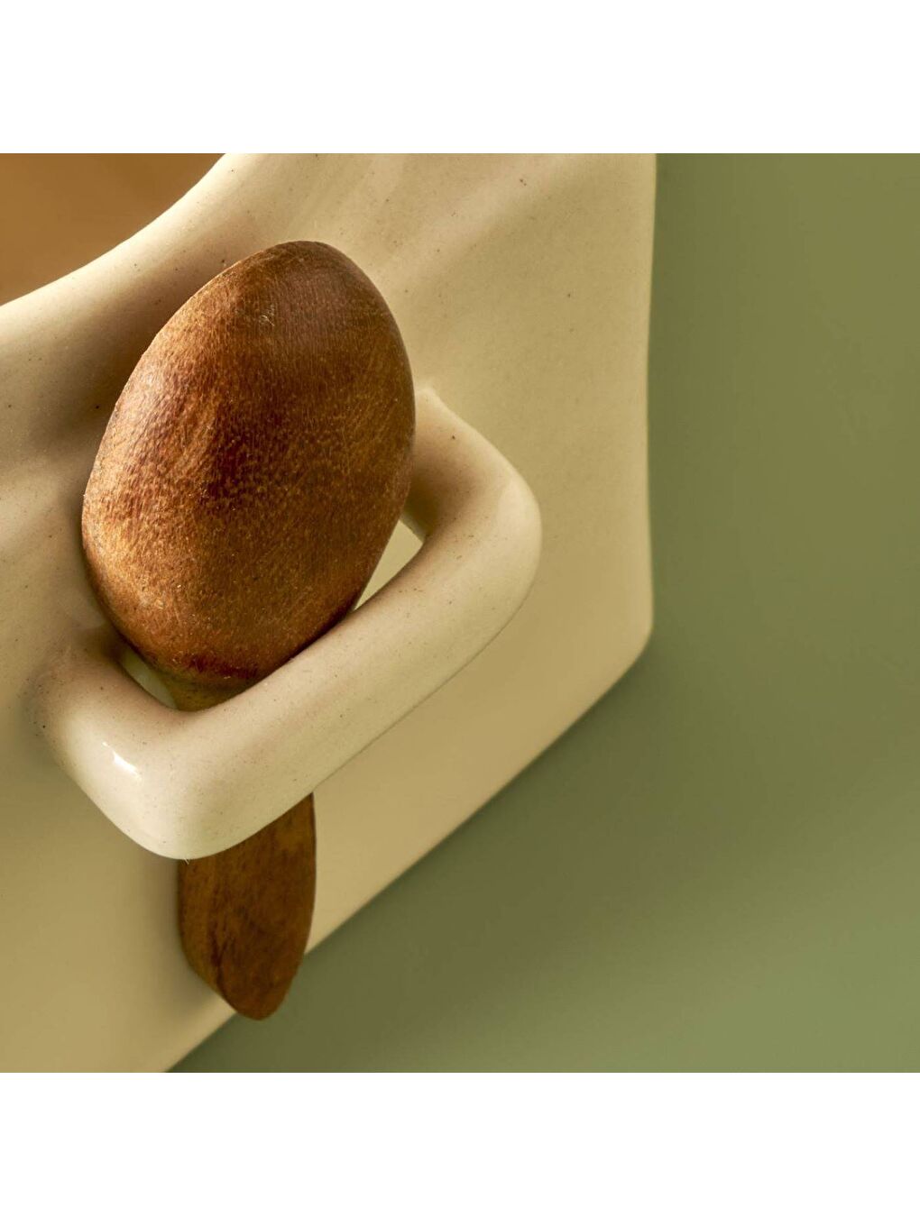 Ekru Brev Seramik Kavanoz Krem (800 ml)-3