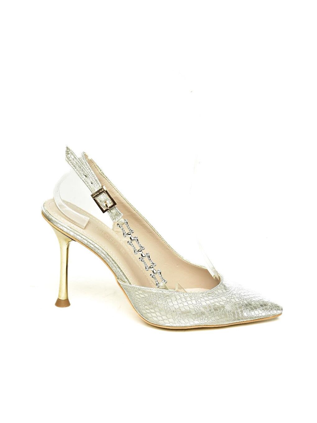 Sarı U8200996 Altın Kadın Topuklu Ayakkabı