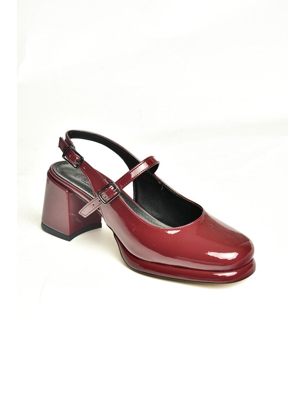 U8209300 Bordo Kadın Topuklu Ayakkabı-3