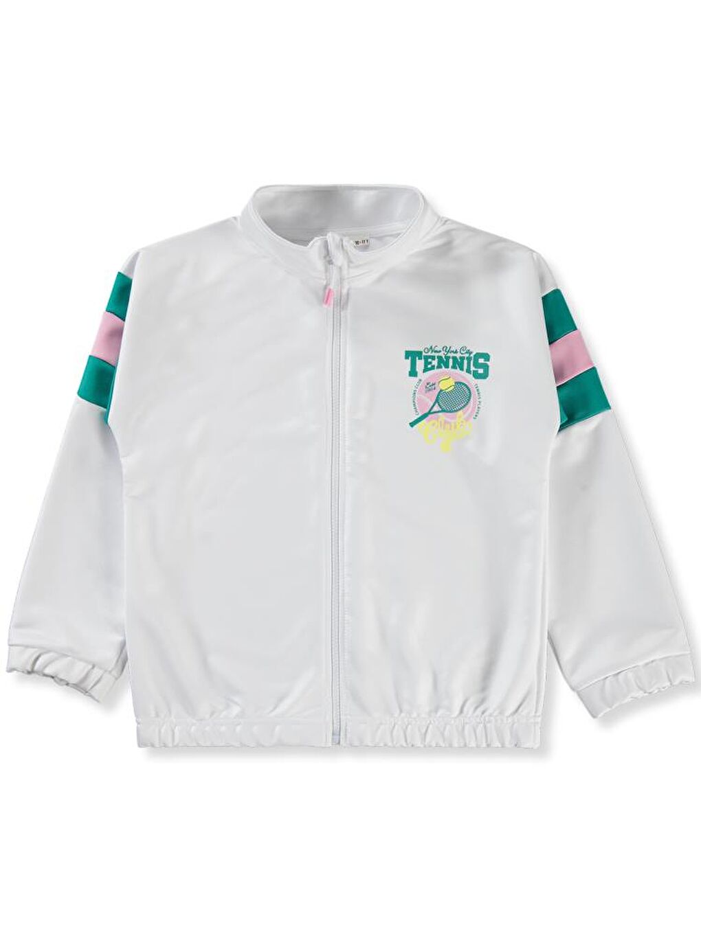 Beyaz Girls Tenis Baskılı 10-13 Yaş Hırka-2