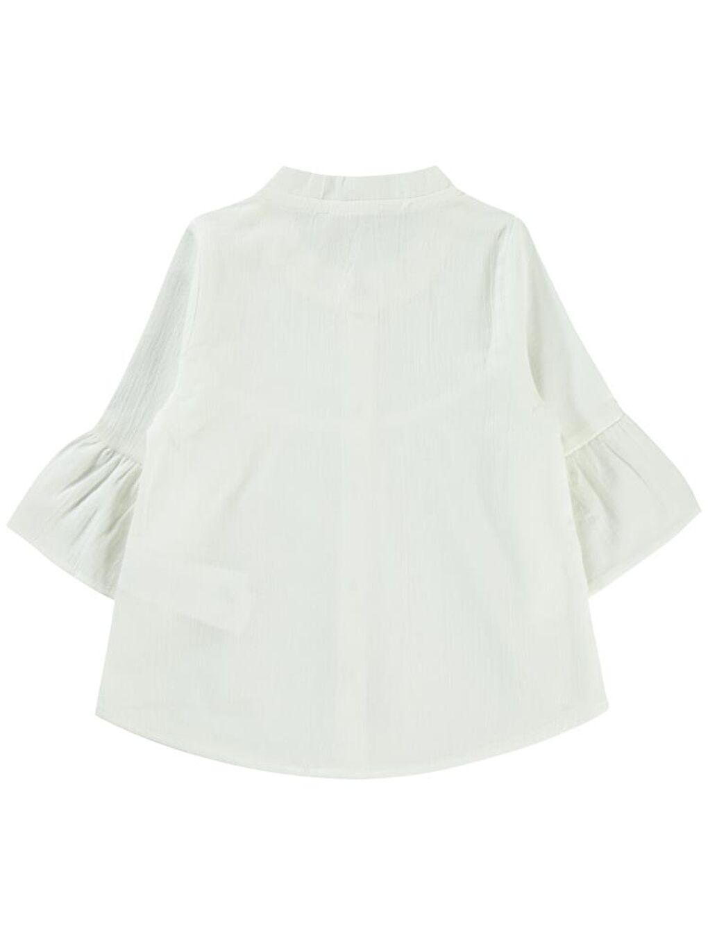 Beyaz Girls Valon Kol 2-5 Yaş Gömlek-1
