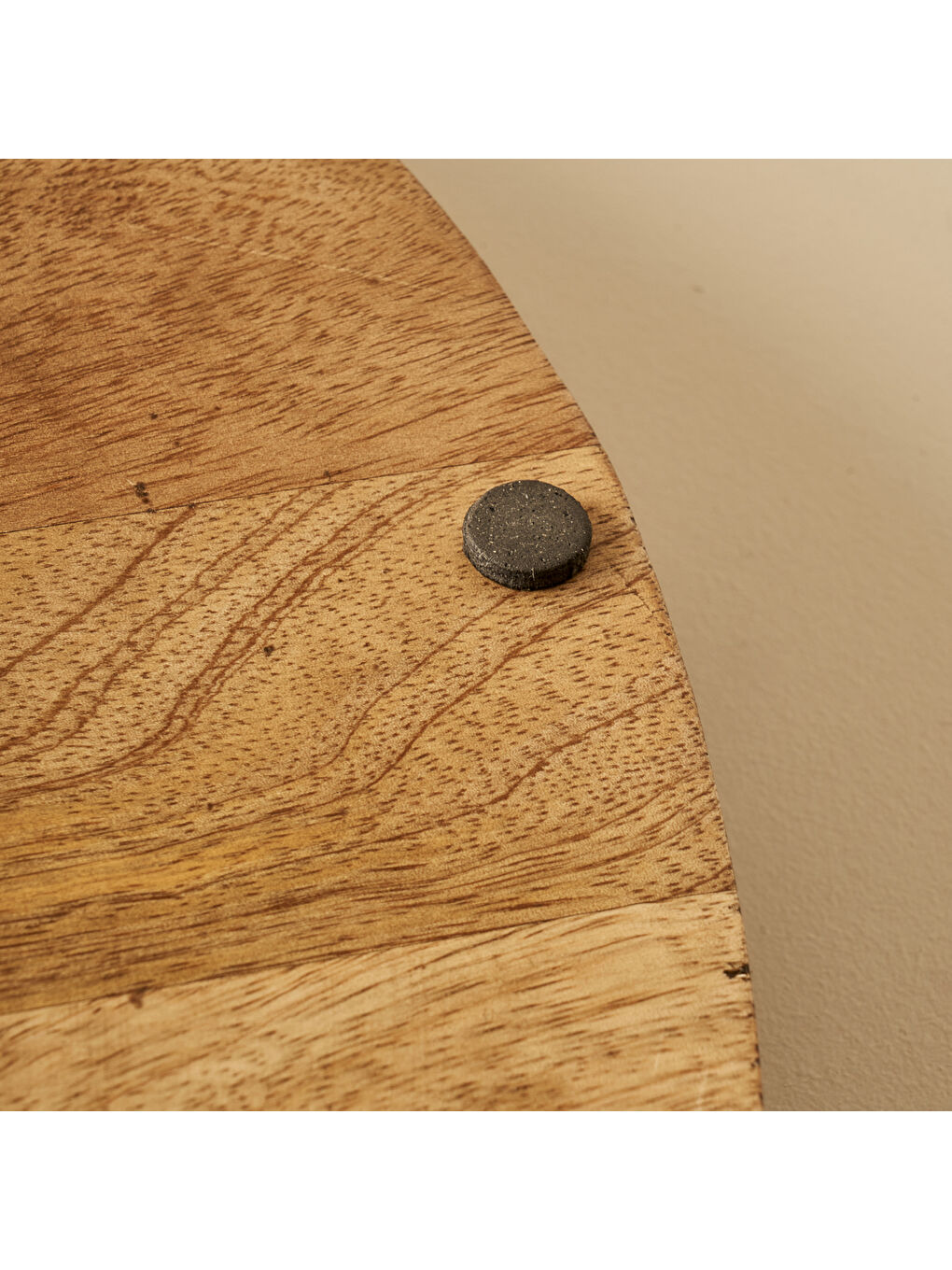 Bej Tina Mango Ağacı Dekoratif Tepsi Naturel (45x5x45 cm)-3