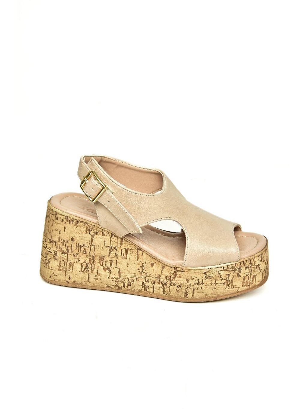 Bej U9967550 Ten Kadın Dolgu Topuklu Ayakkabı-2