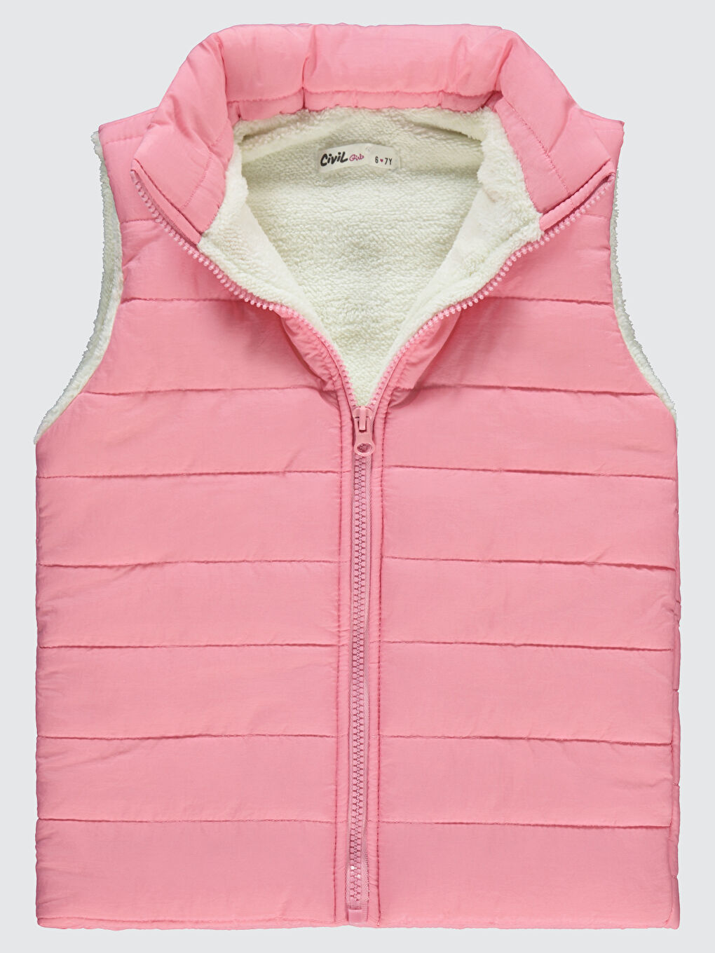 Pembe Kız Çocuk Yelek 10-13 Yaş Somon-1