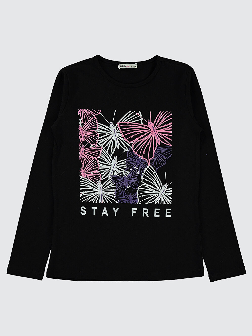 Kız Çocuk Sweatshirt 10-13 Yaş Siyah