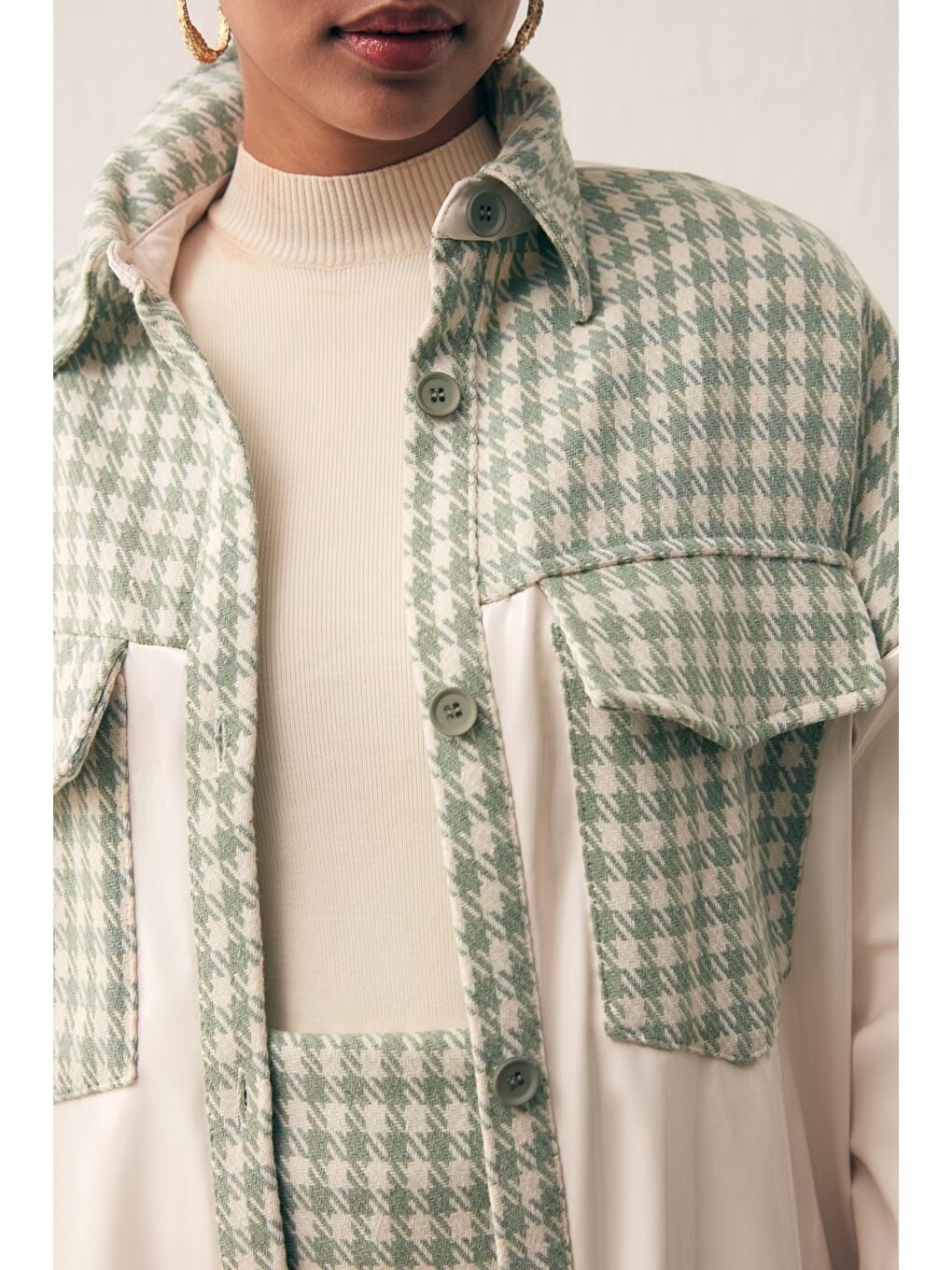 Rugan Kazayağı Gömlek - Çağla Yeşili-5