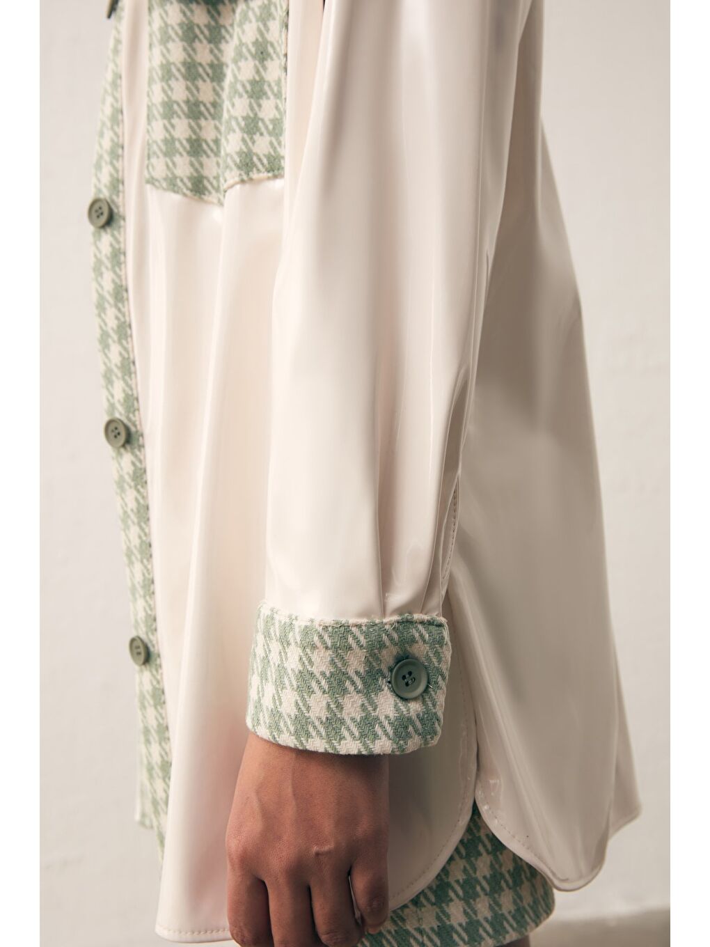 Rugan Kazayağı Gömlek - Çağla Yeşili-6