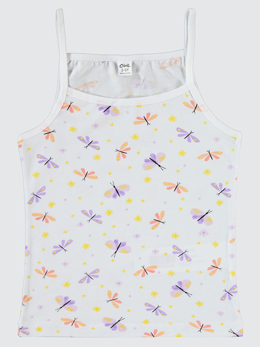 Girls Kız Çocuk Atlet 2-10 Yaş Lila-Beyaz-1