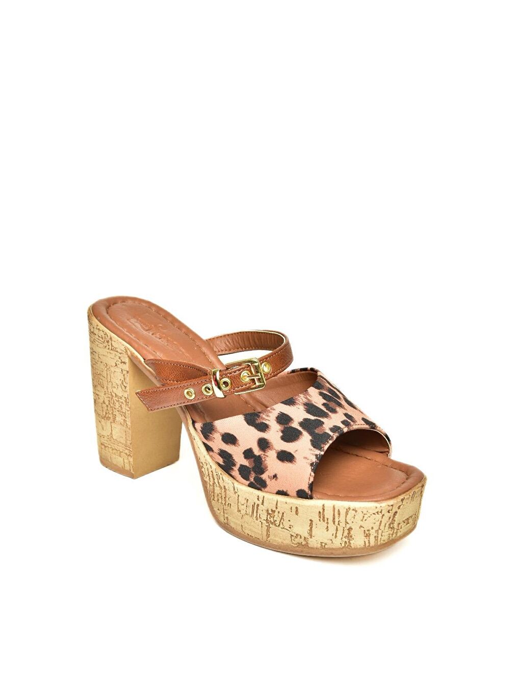 Kahverengi U9962544 Taba Kadın Topuklu Ayakkabı-2