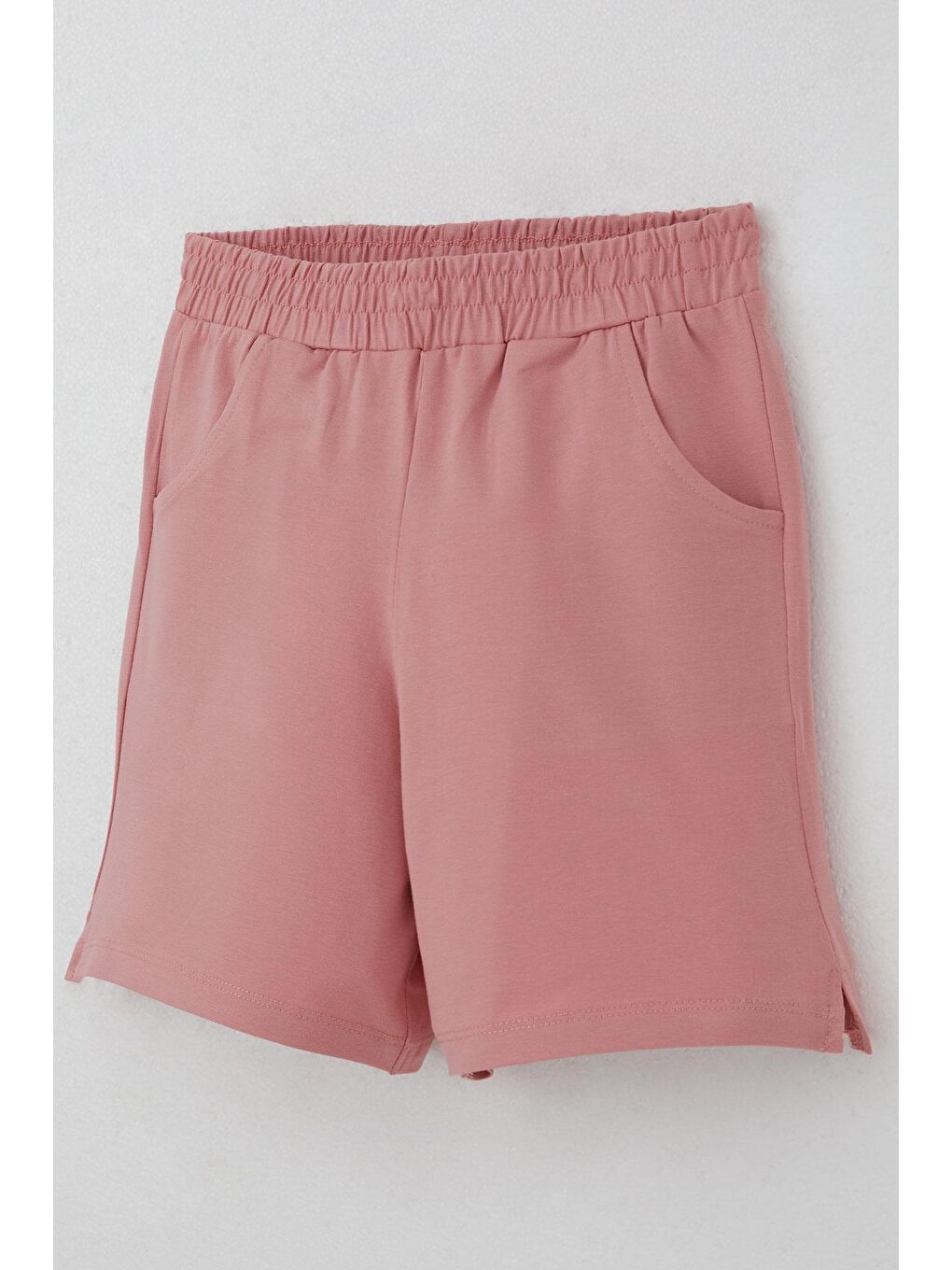 Kız Çocuk Şortlu Takım Örgü Çiçek İşlemeli Ekru (9 Yaş)-11