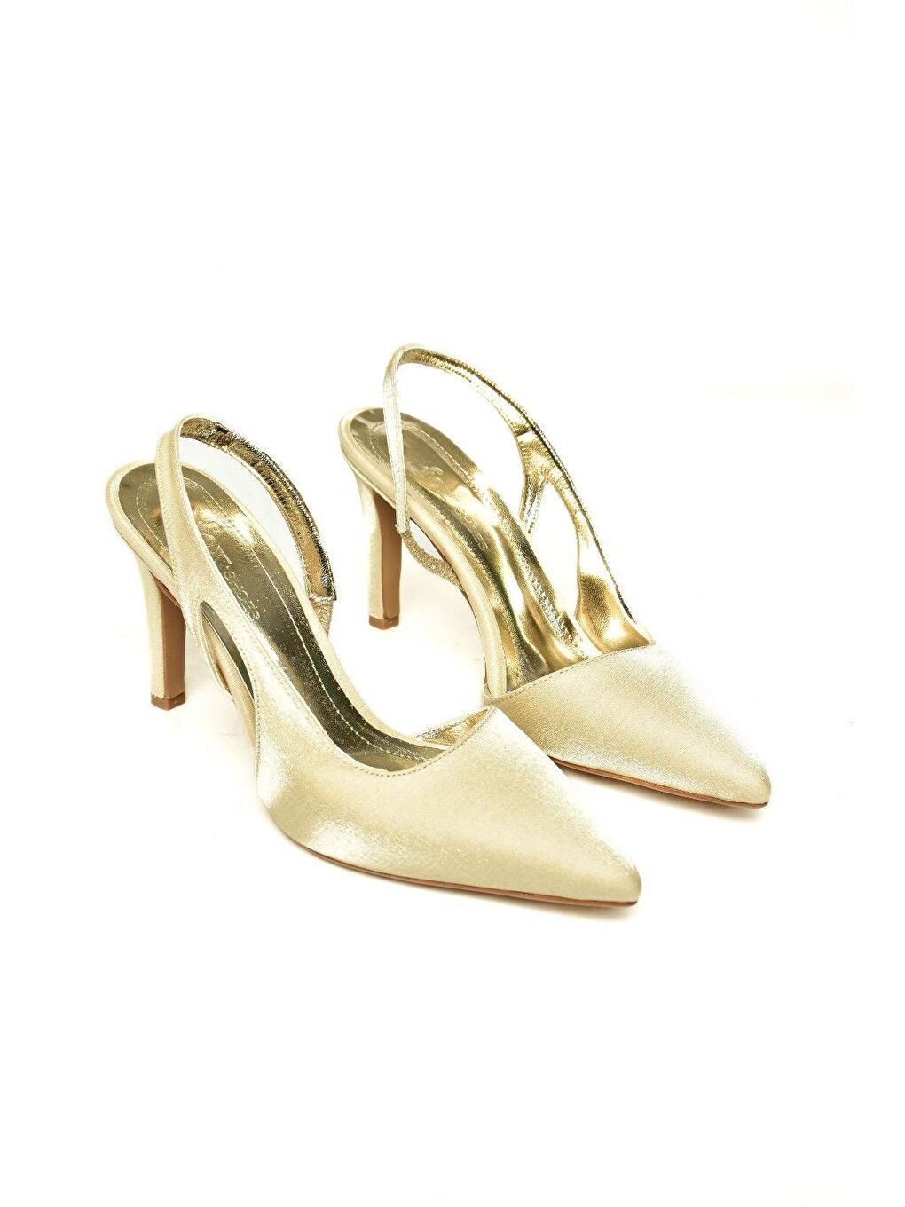 Sarı U4045894 Altın Kadın Topuklu Ayakkabı-2