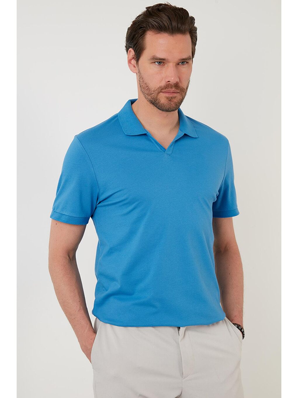 Buratti Mavi Slim Fit Pamuklu Polo Tişört  5902141 - 3