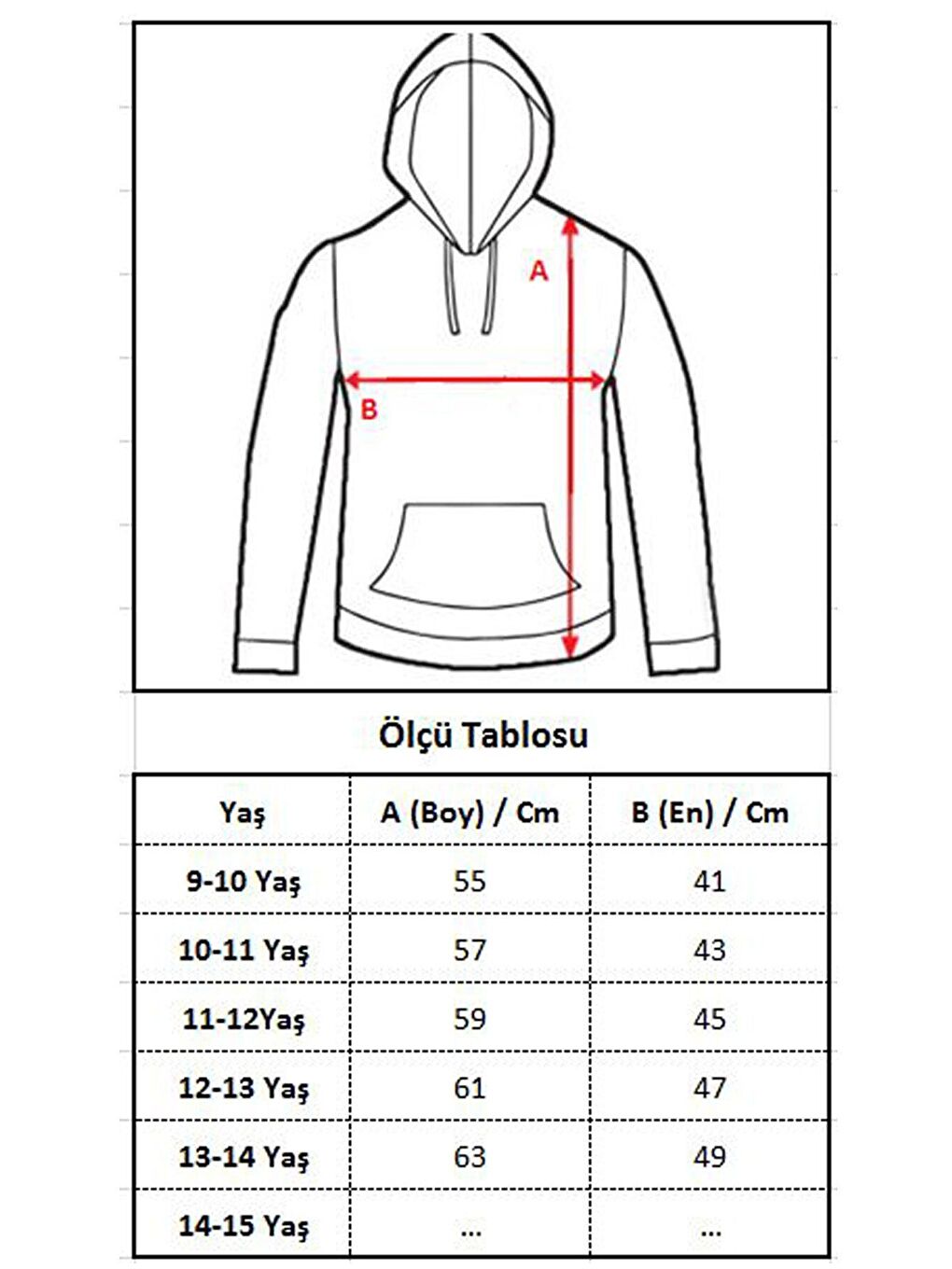 Sarı Erkek Çocuk Yours Yazı Baskılı Kapüşonlu Sweatshirt 14183-3