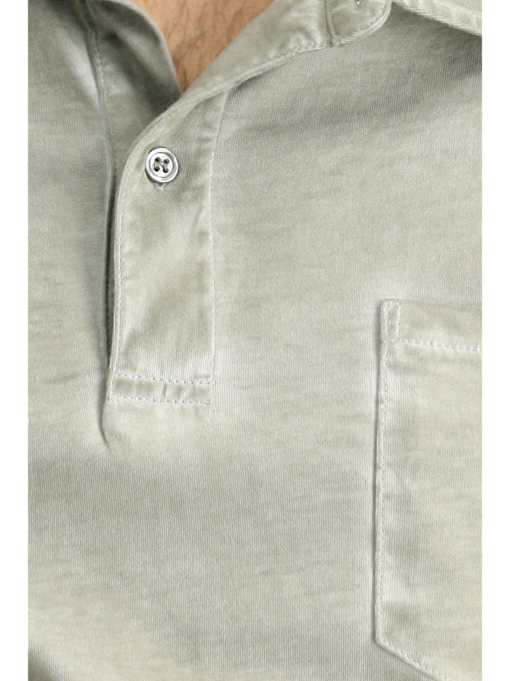 Yeşil Regular Fit Pamuk Cepli Polo Yaka Tişört-5