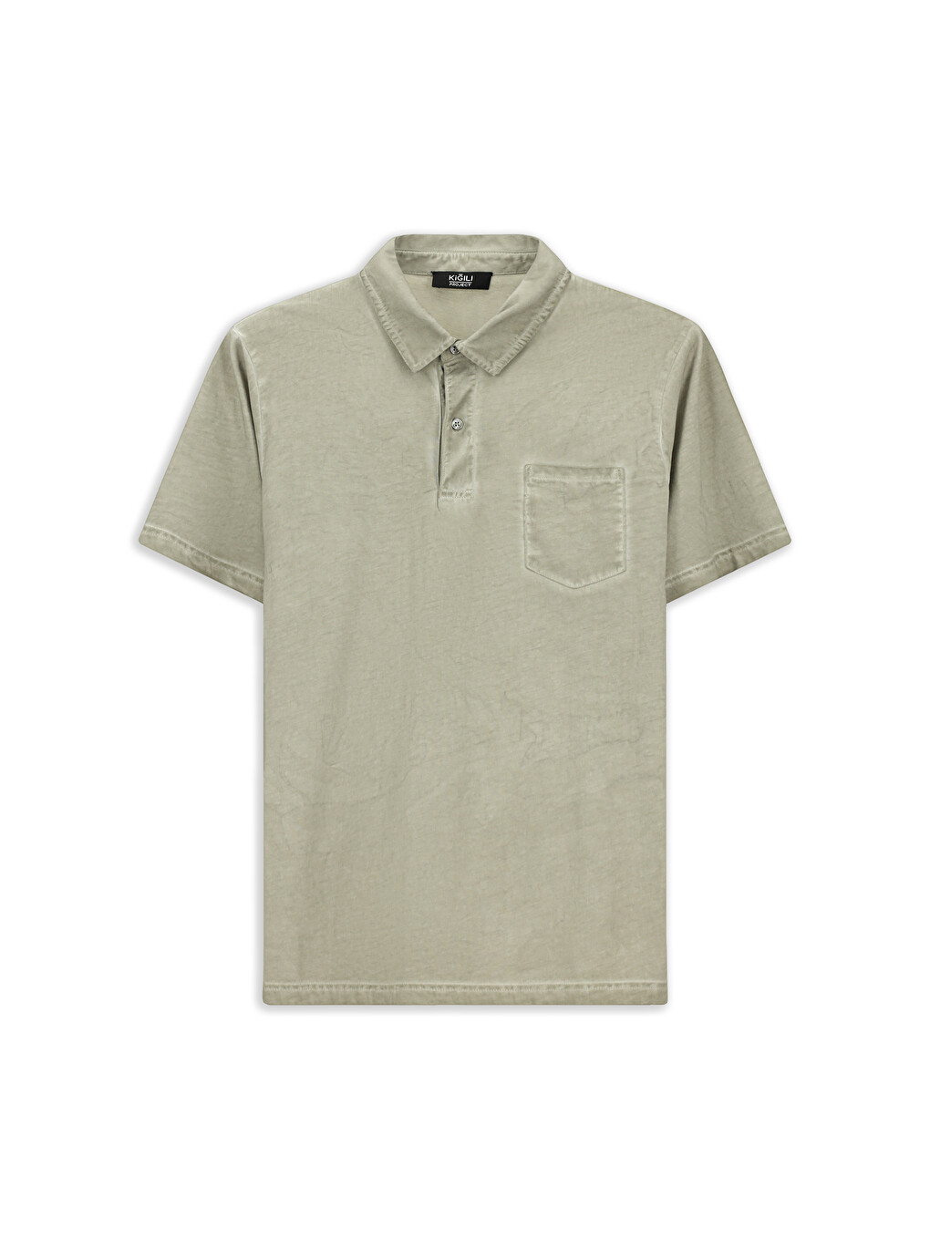 Yeşil Regular Fit Pamuk Cepli Polo Yaka Tişört-6
