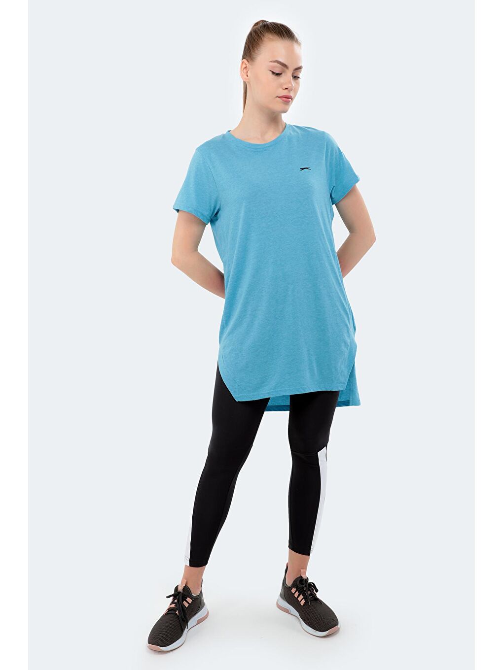 MIDORI Kadın Tişört Mavi-4