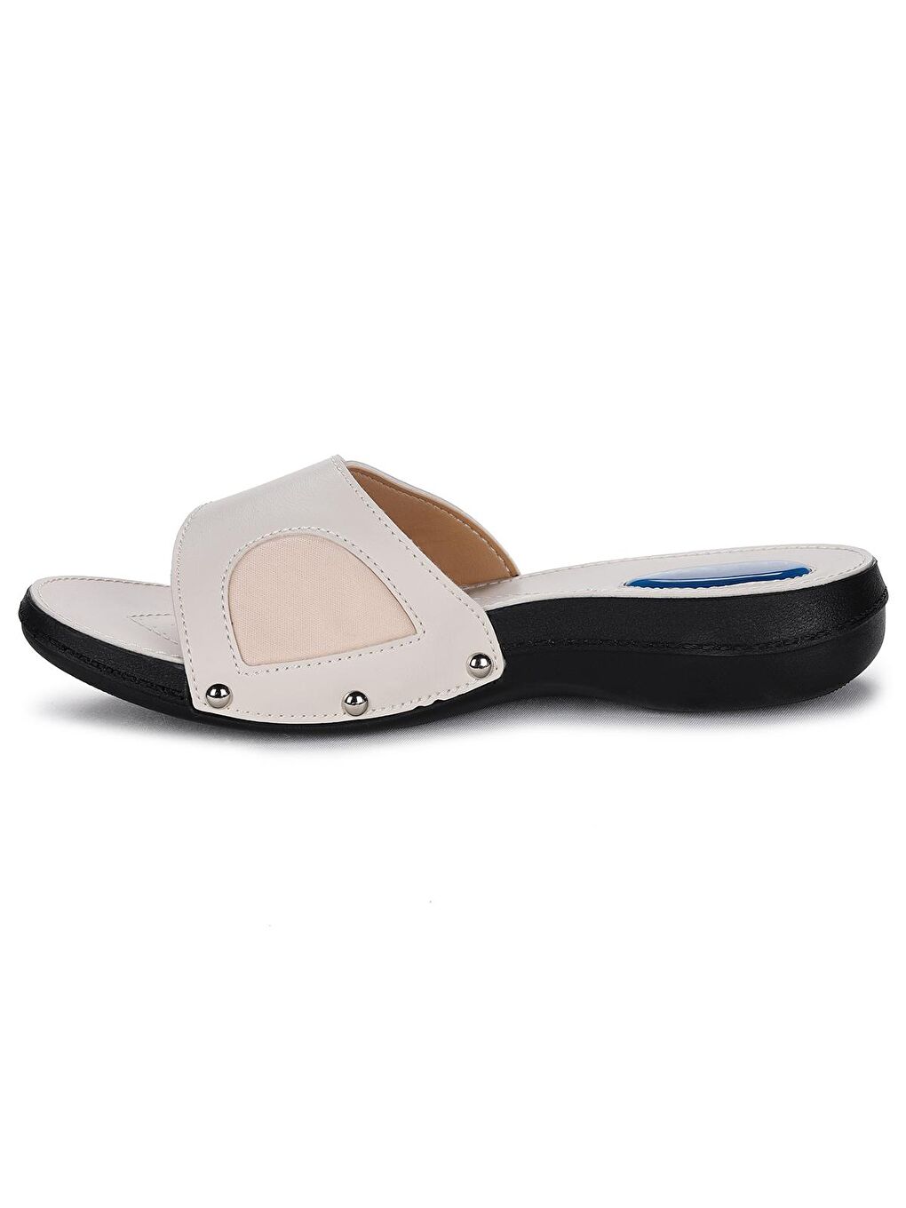 Bej Günlük Topuklu Jel Cırtlı Kadın Terlik Clst 702-4