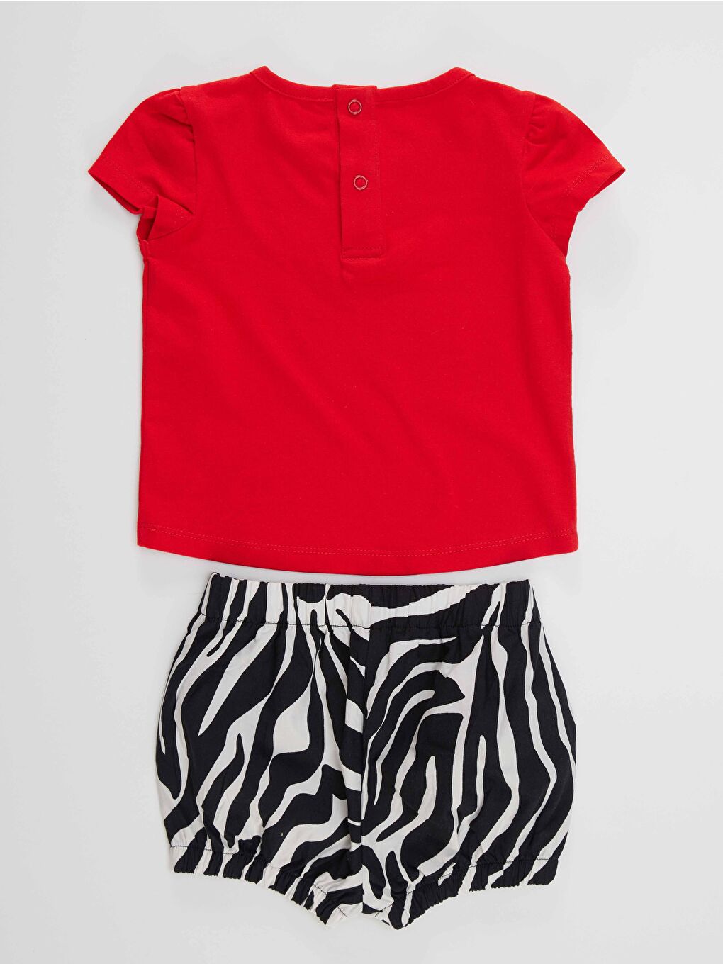 Denokids Karışık Balerin Zebra Kız Bebek Poplin Şort Takım - 3