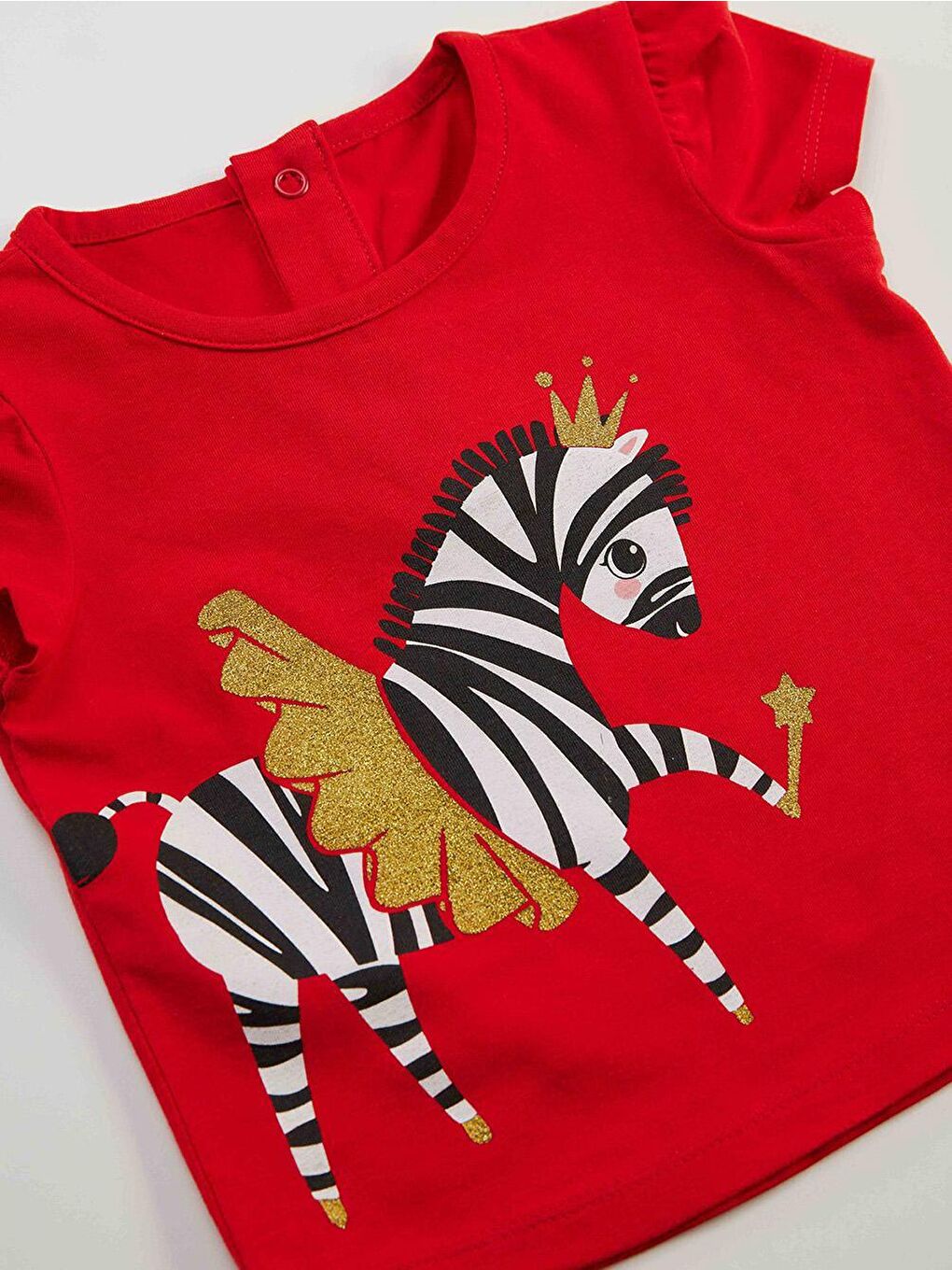 Denokids Karışık Balerin Zebra Kız Bebek Poplin Şort Takım - 4