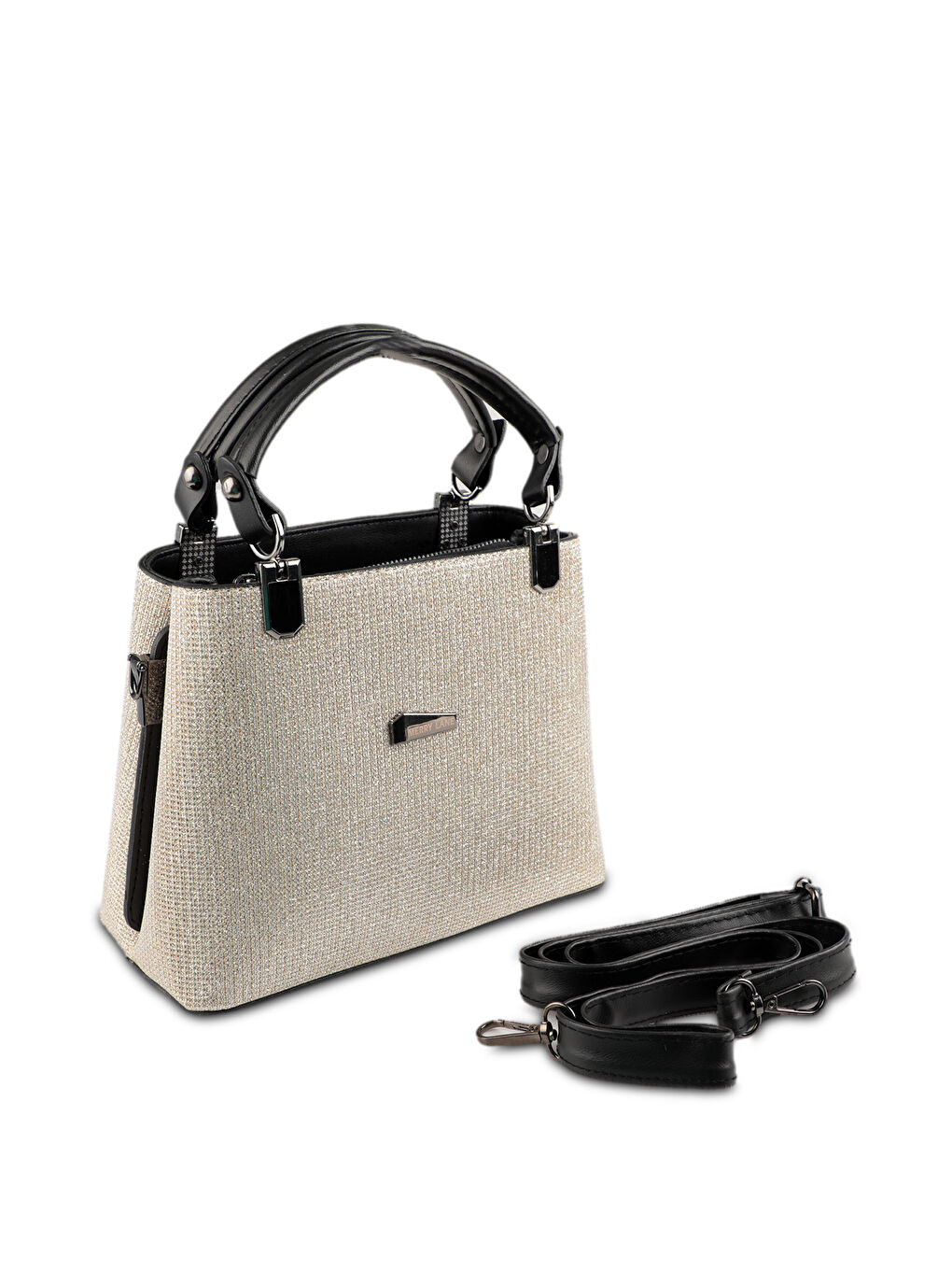 Sarı TURBO CUPRA Kadın Altın Omuz Çantası-4