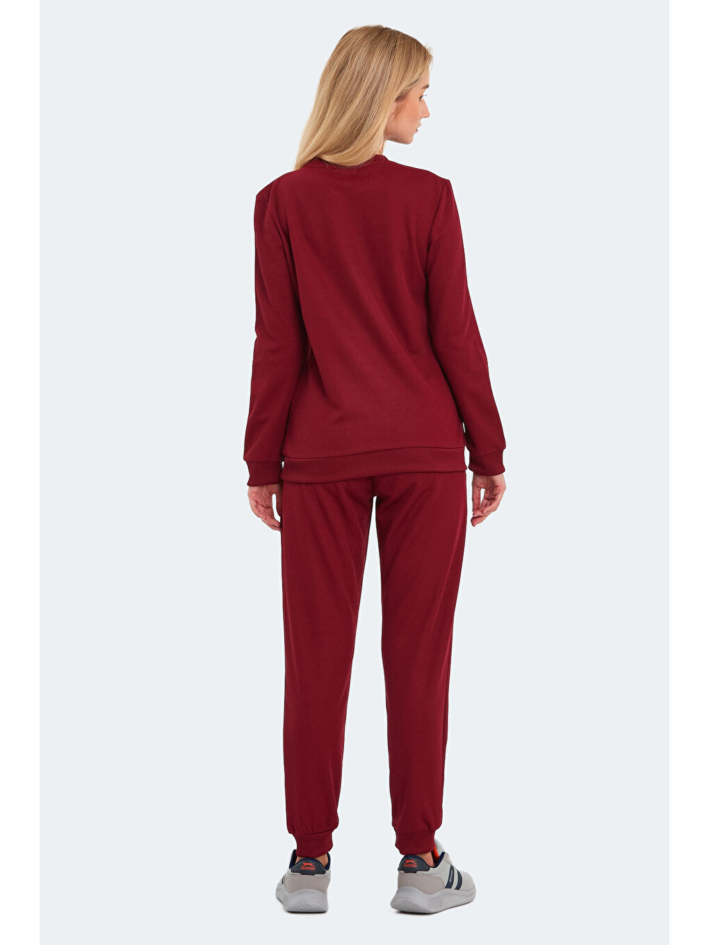 OLINDA Kadın Cepli Bordo Eşofman Takımı-1