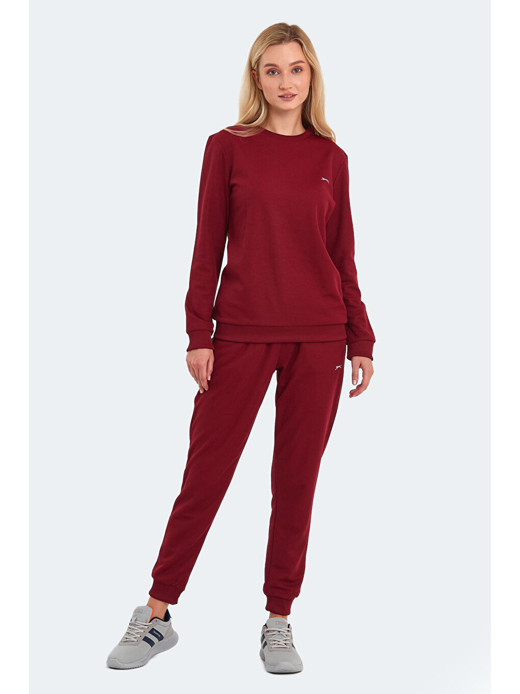 OLINDA Kadın Cepli Bordo Eşofman Takımı-6