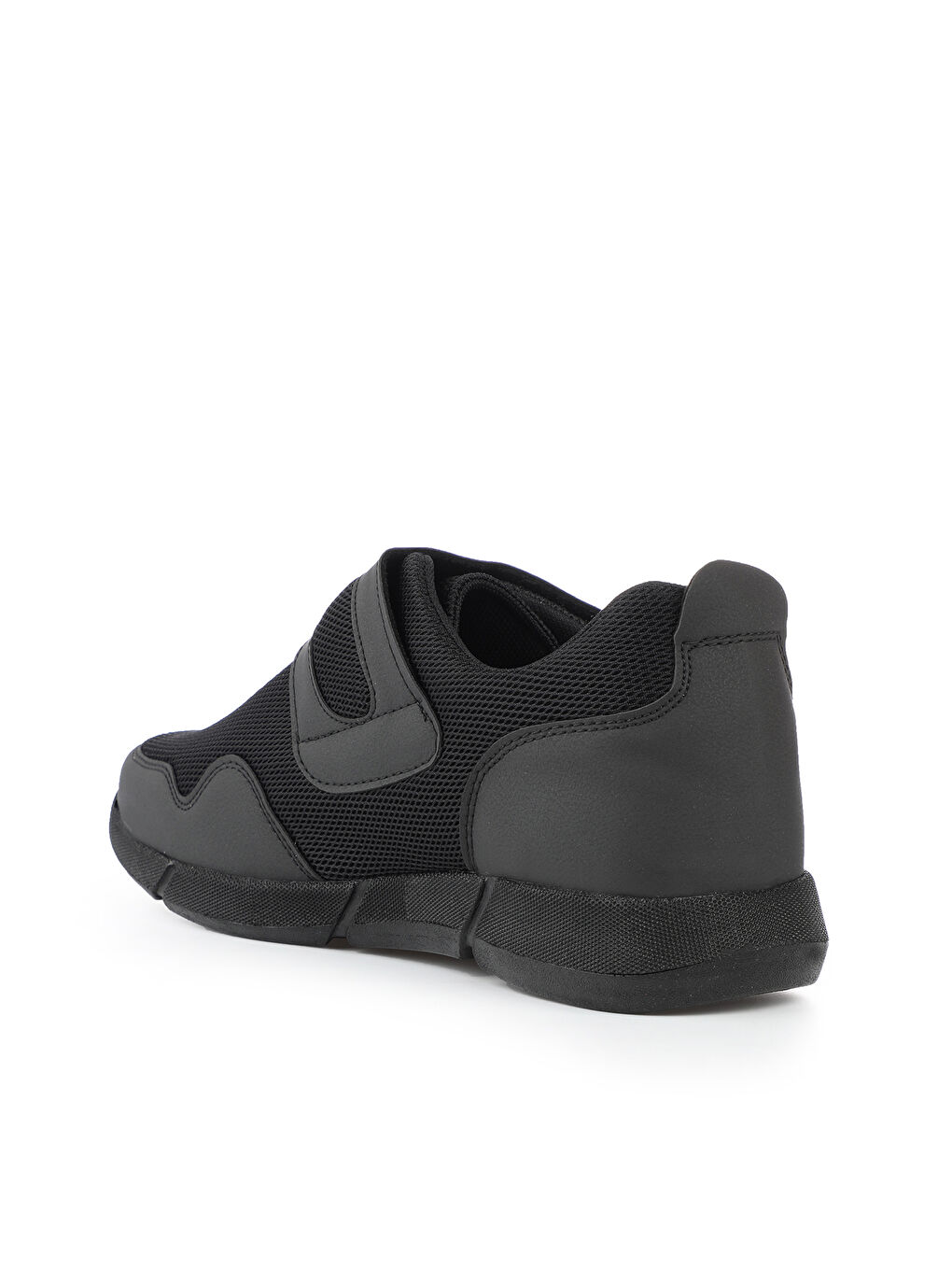 ACA I Büyük Beden Erkek Cırt Cırtlı Siyah / Siyah Günlük Spor Ayakkabısı-2