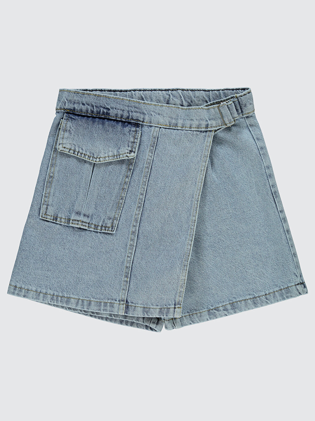 Girls Kız Çocuk Jean Etek 10 -13 Yaş Buz Mavi