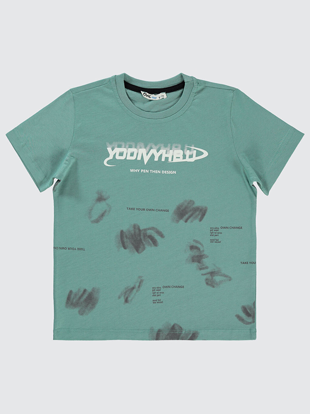 Boys Erkek Çocuk Tişört 10-13 Yaş Yosun Yeşili