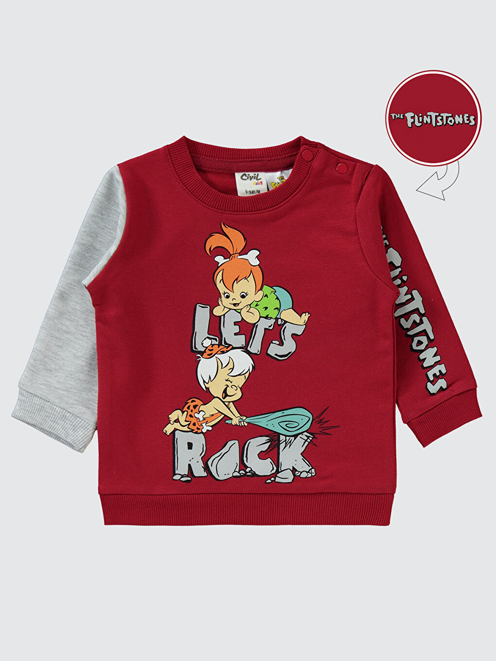 The Flintstones  Kız Bebek Takım 6-18 Ay Koyu Kırmızı-2