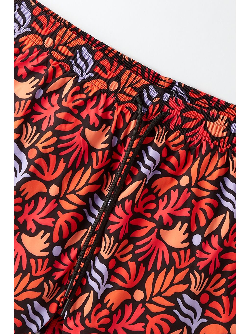 Turuncu Erkek Regular Fit Desenli Deniz Şortu-6