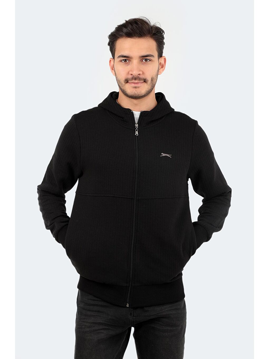 SLAZENGER BANKY Erkek Sweatshirt Siyah