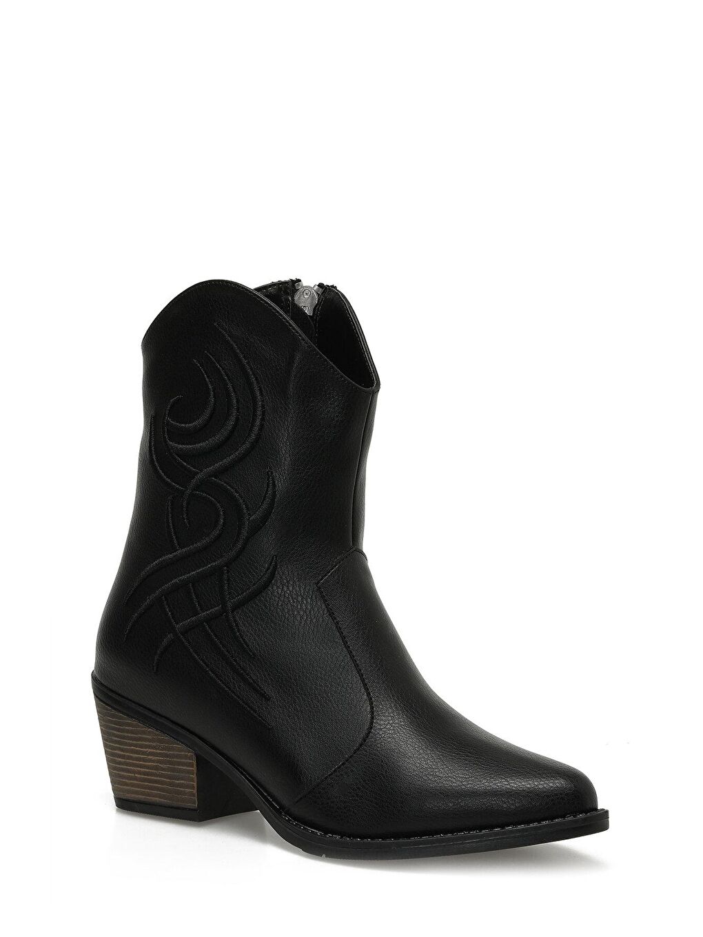 GLENN 3PR Siyah Kadın Kovboy Bot-1