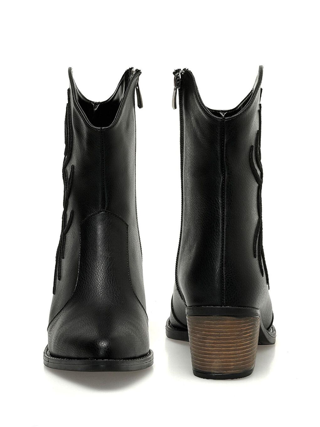 GLENN 3PR Siyah Kadın Kovboy Bot-4