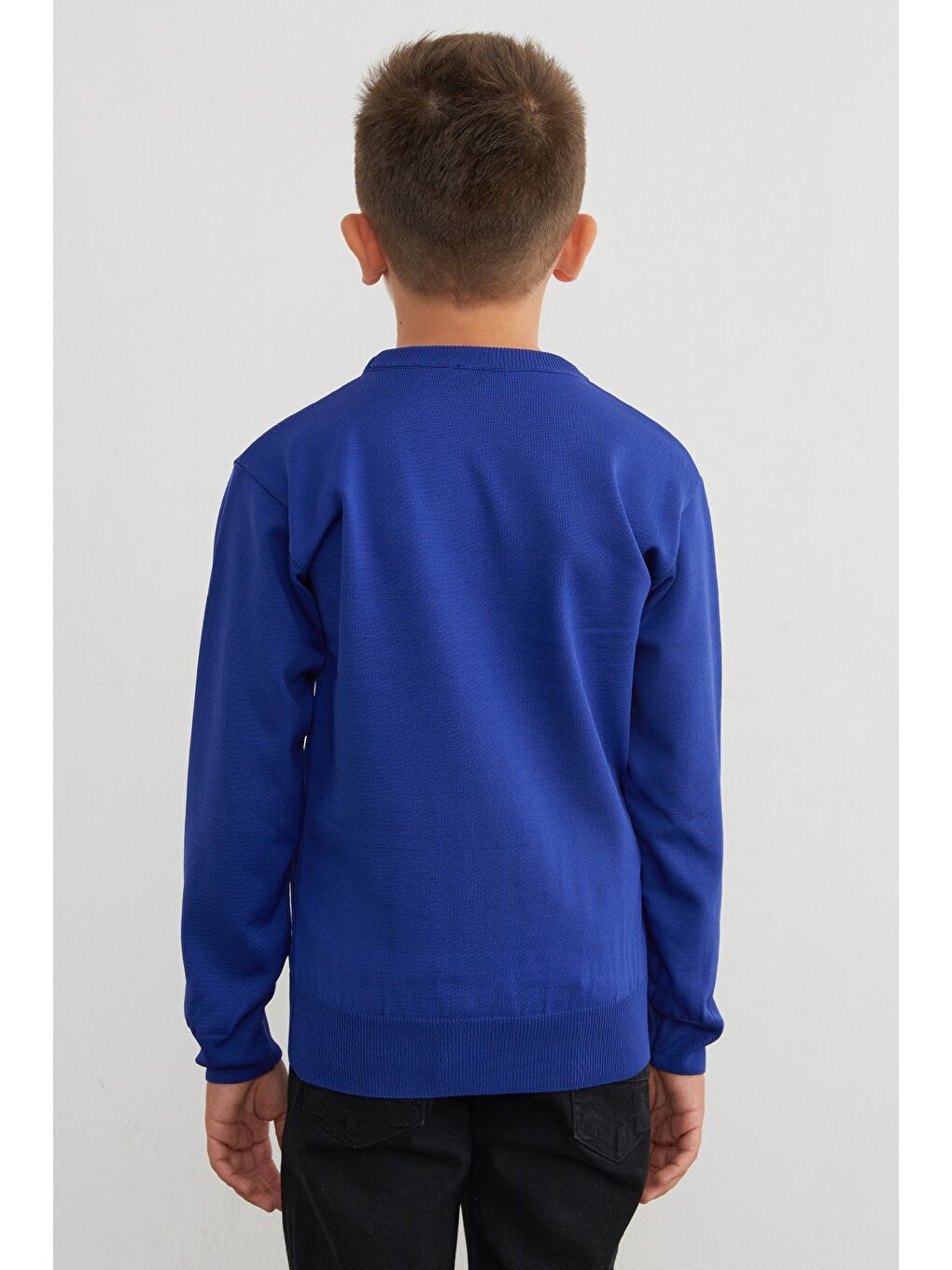 Mavi Basic Bisiklet Yaka Erkek Çocuk Triko Kazak-3