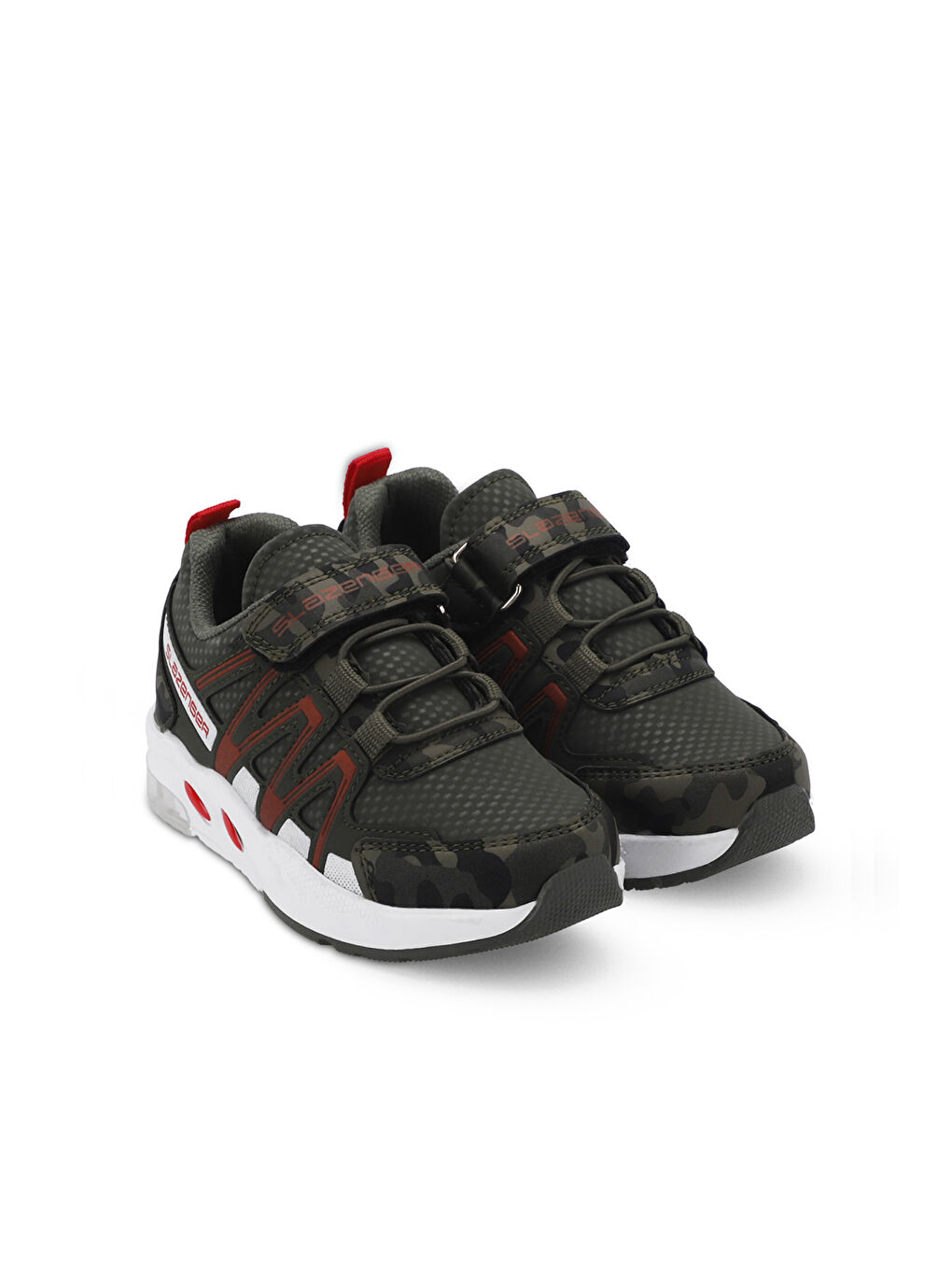 ELIPS Unisex Çocuk Haki Kamuflaj Sneaker-1