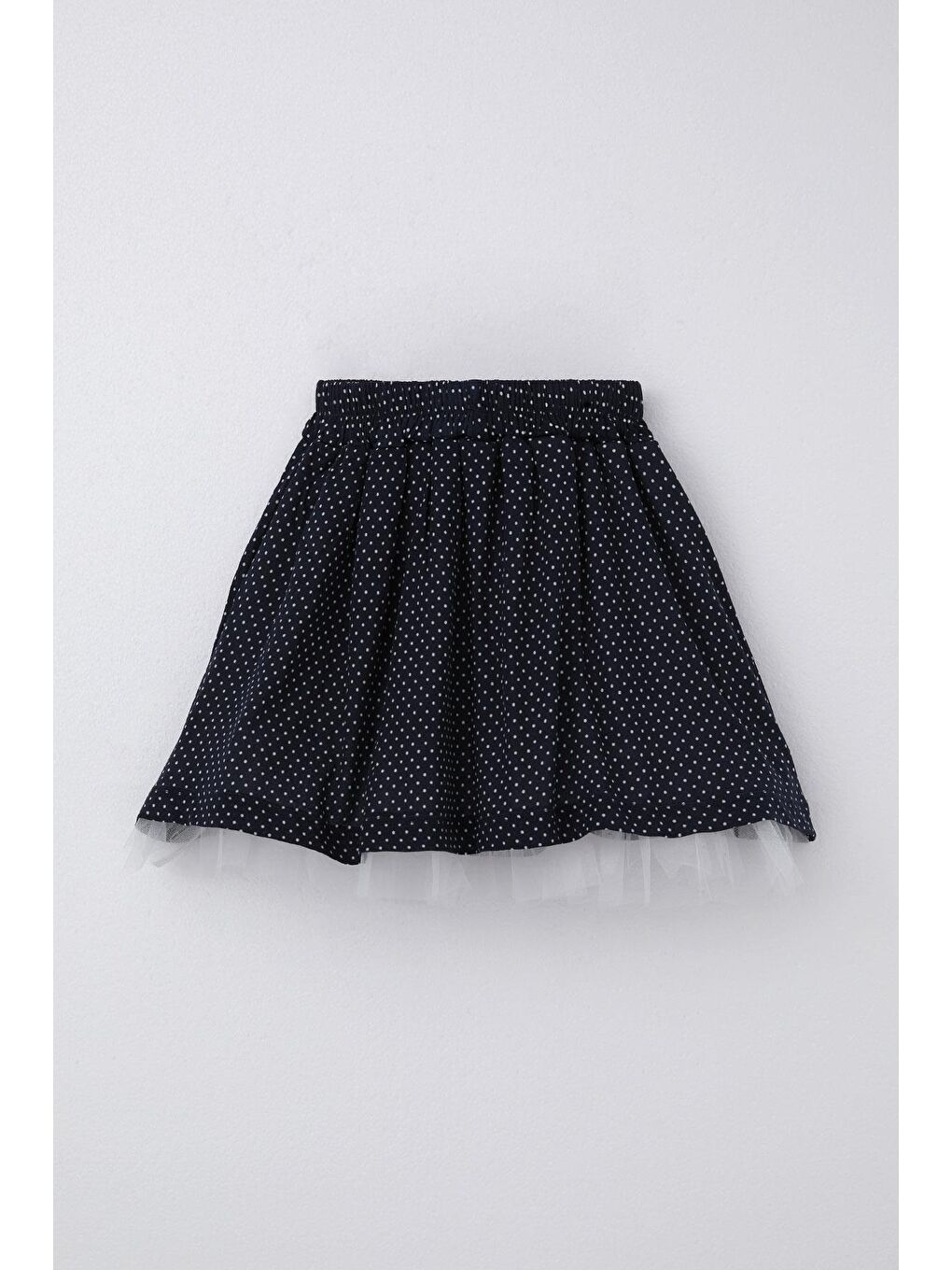 Kız Çocuk Etek Puantiye Desenli Tüllü Lacivert (3-10 Yaş)-5