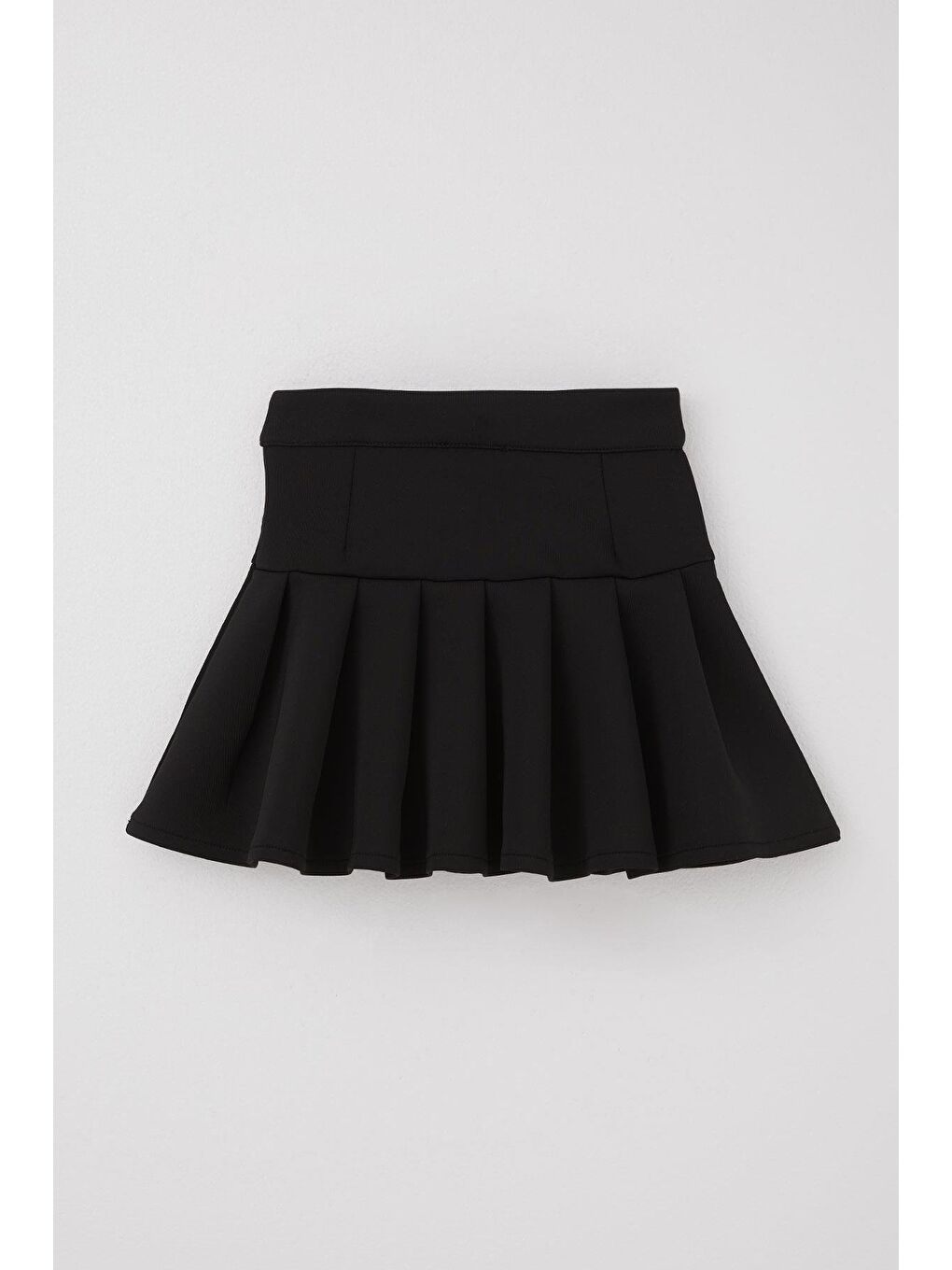 Kız Çocuk Mini Etek Pileli Çıtçıt Detaylı Siyah (7-12 Yaş)-5