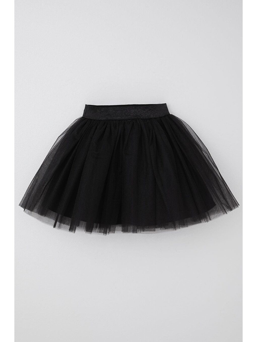 Kız Çocuk Tütü Etek Simli Beli Lastikli Siyah (5-10 Yaş)-1
