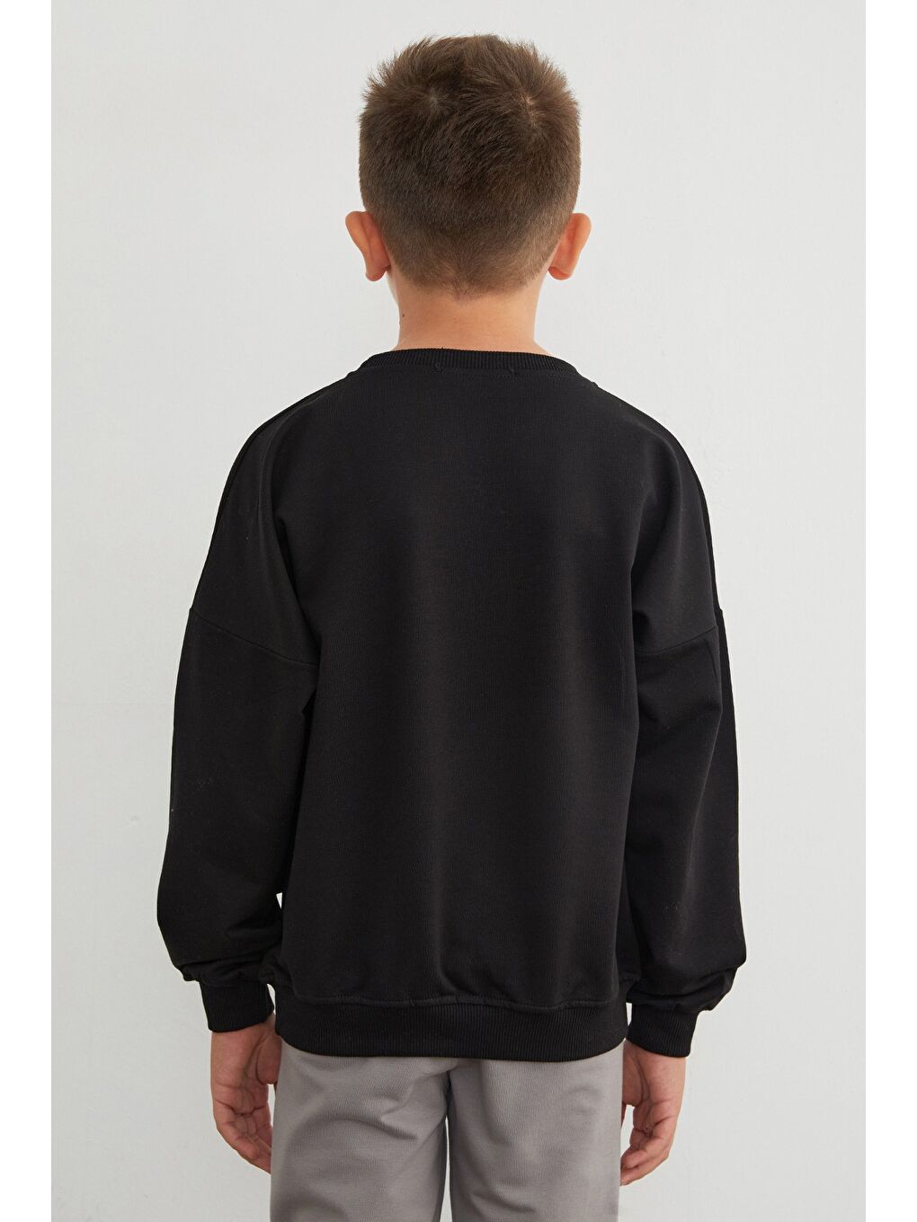 Siyah North State Kabartmalı Erkek Çocuk Sweatshirt-4