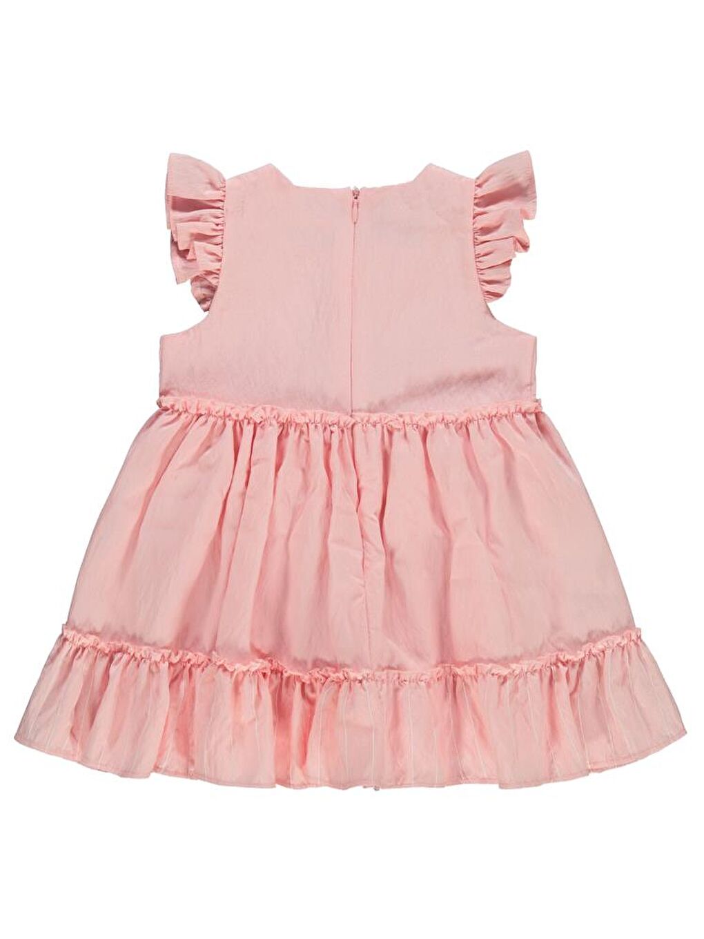 Pembe Girls Çizgili Fiyonklu 2-5 Yaş Elbise