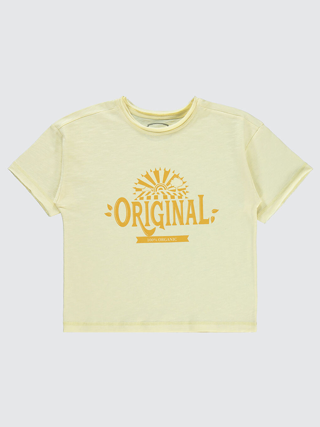 Boys Erkek Çocuk Tişört 6-9 Yaş Açık Sarı