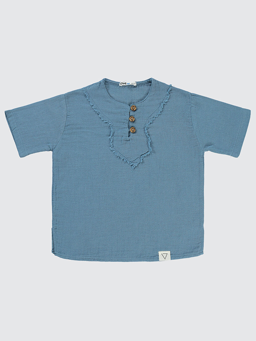 Civil Indigo Boys Erkek Çocuk Gömlek 6-9 Yaş İndigo