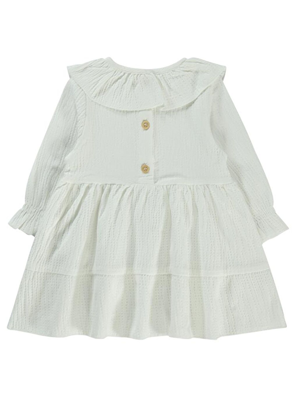 Ekru Baby Bilek Lastikli 6-18 Ay Elbise-1