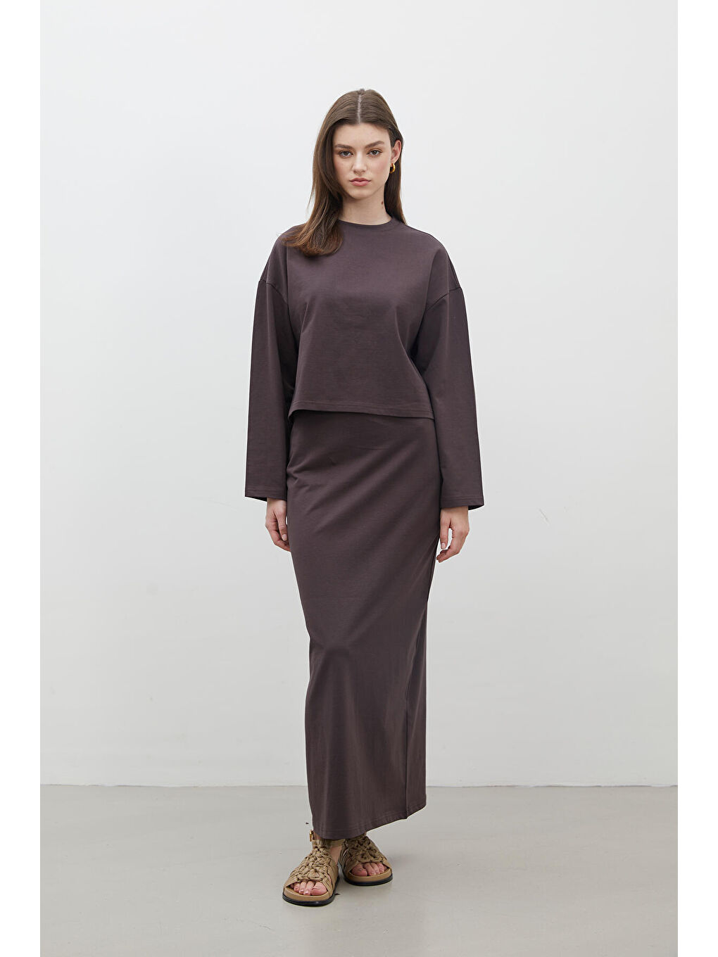 Kahverengi Pamuklu Kalem Etek Acı Kahve