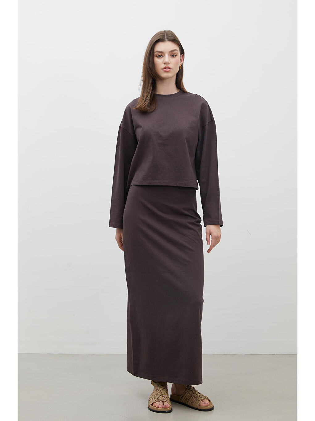 Kahverengi Pamuklu Kalem Etek Acı Kahve-1