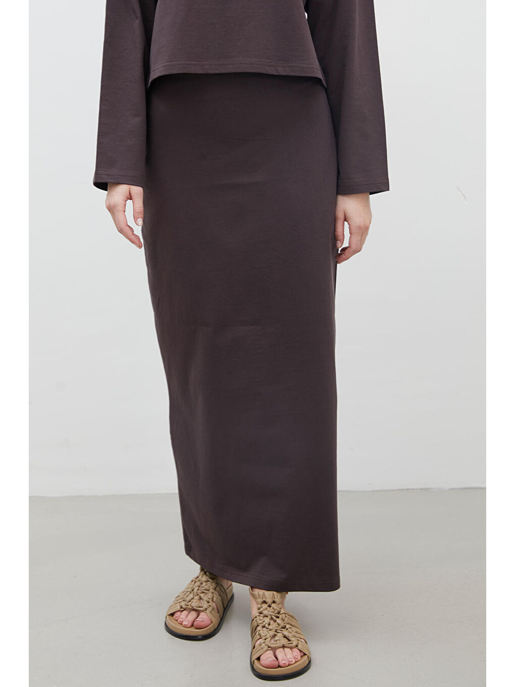 Kahverengi Pamuklu Kalem Etek Acı Kahve-6