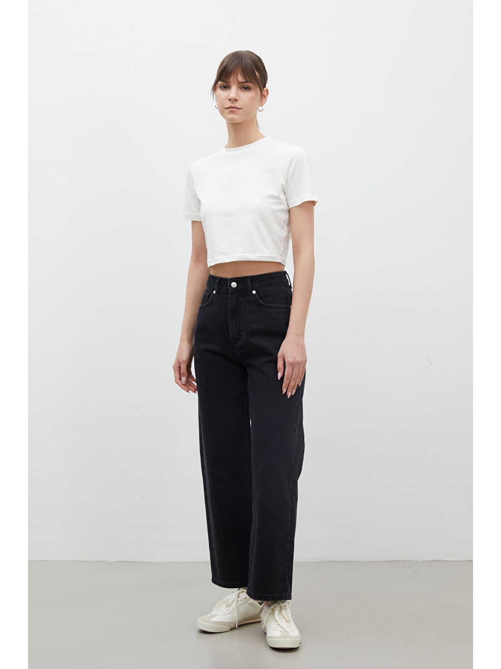 1975 Hıgh-Rıse Straight Fit Denim Siyah-1