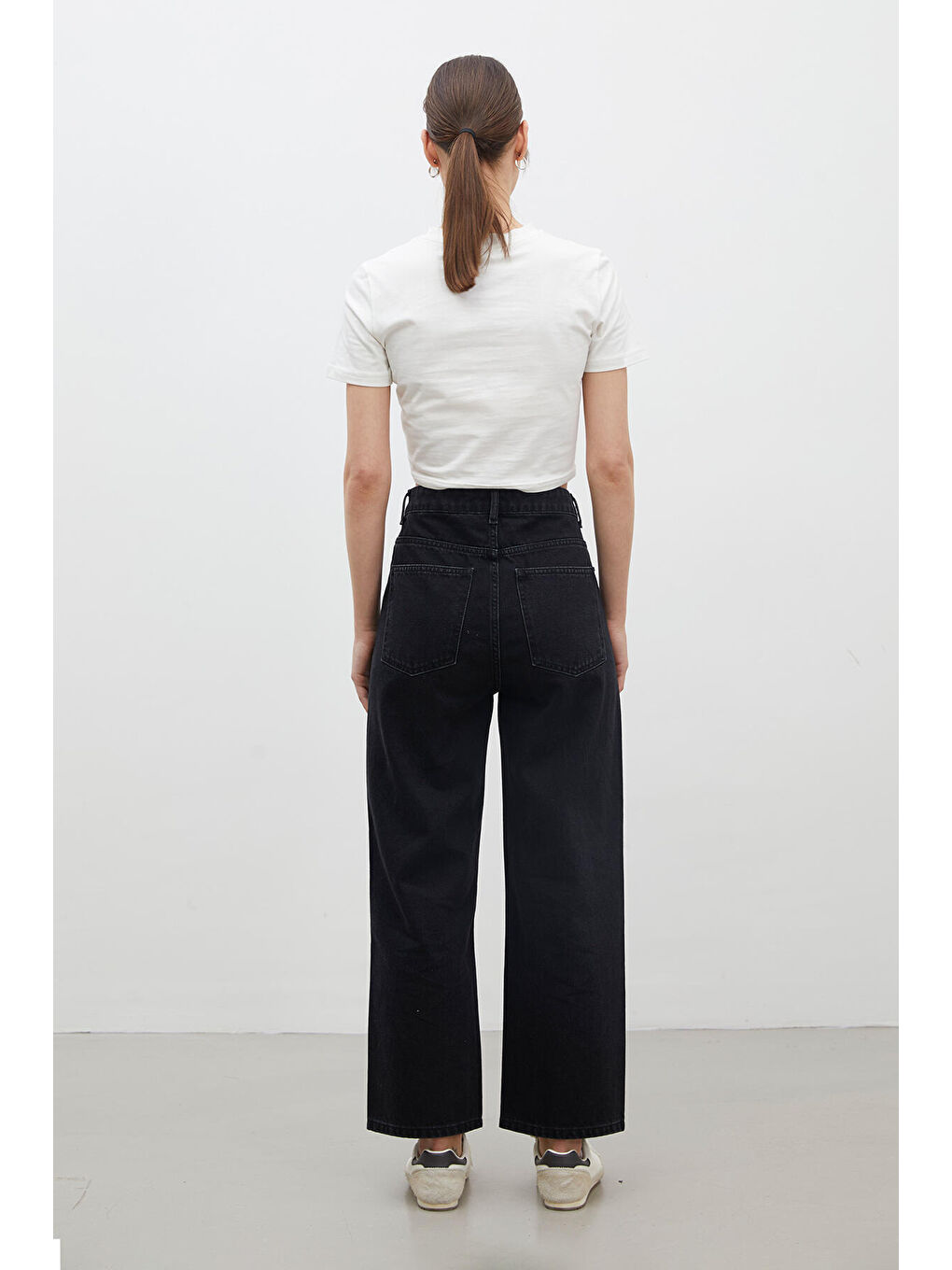 1975 Hıgh-Rıse Straight Fit Denim Siyah-7